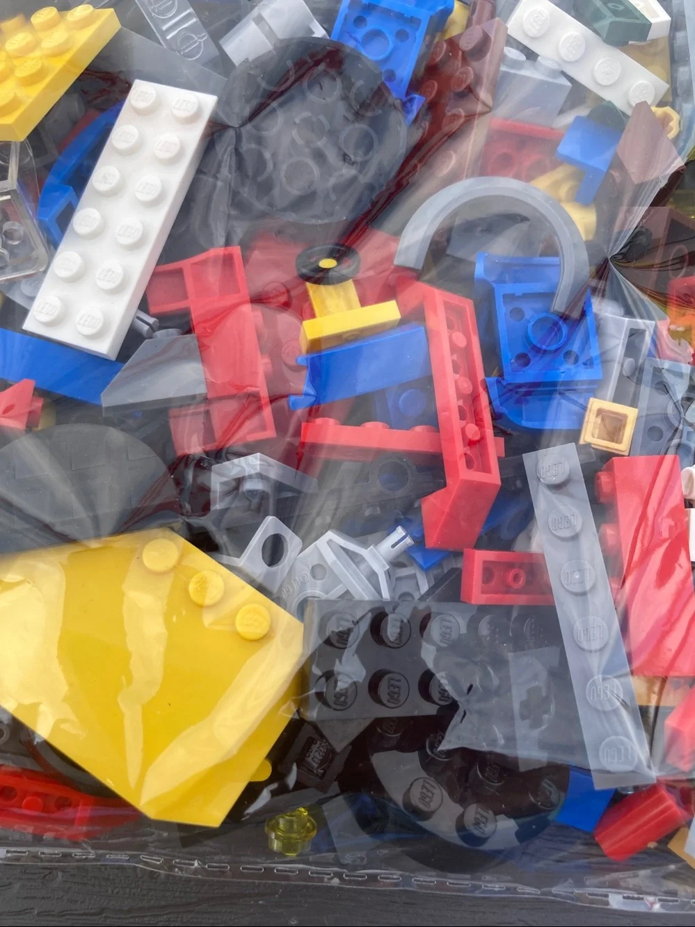 Lego pieces Various colors sizes quart size bag